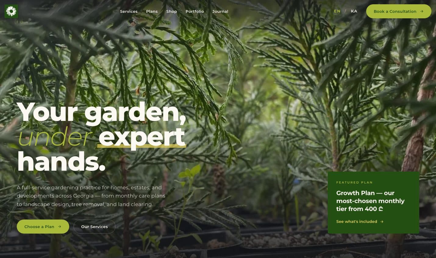 Dr. VERDE — Gardening and landscaping company site