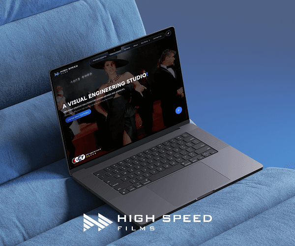 High Speed Films website on a laptop