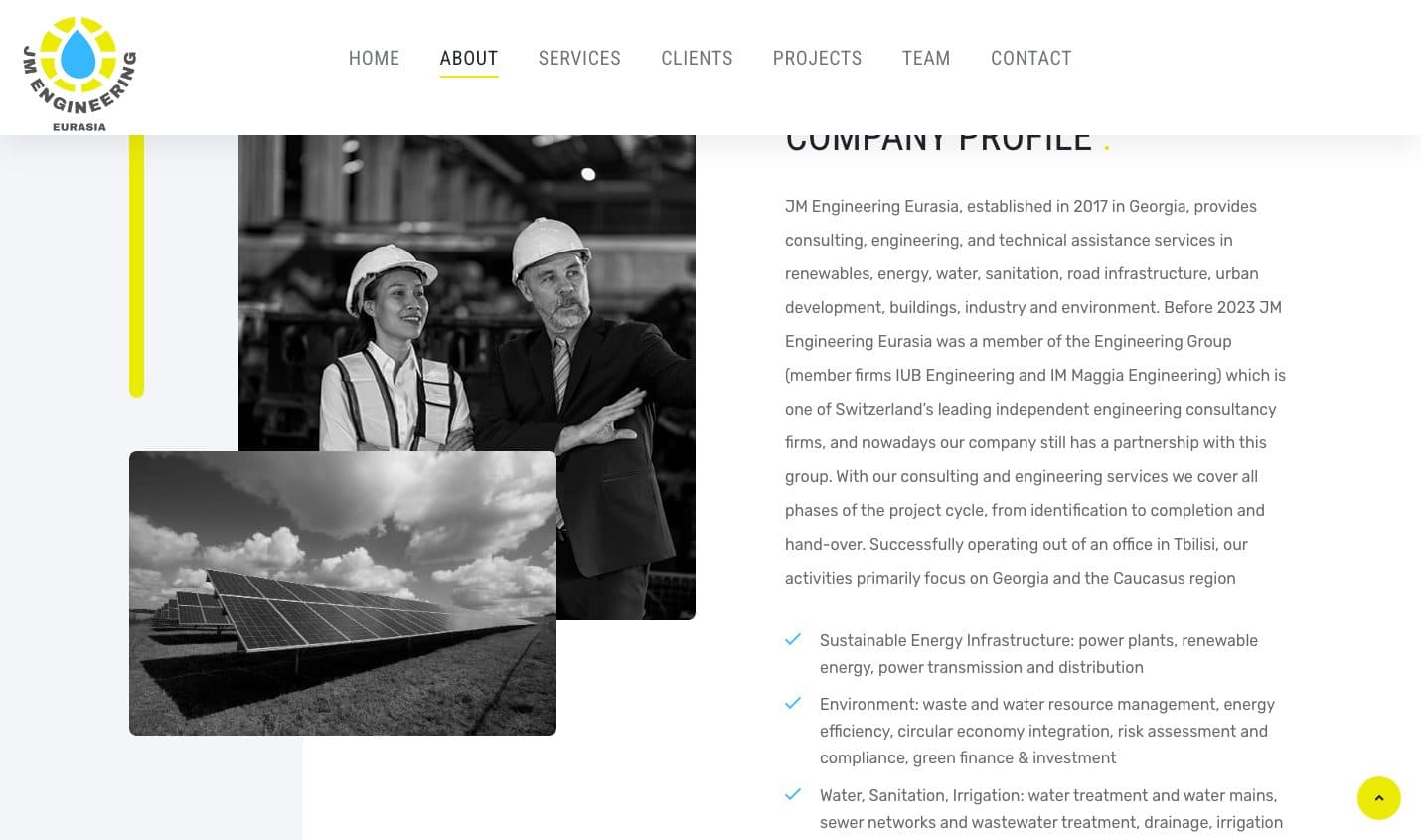 JM Engineering Eurasia — Engineering and consulting firm site