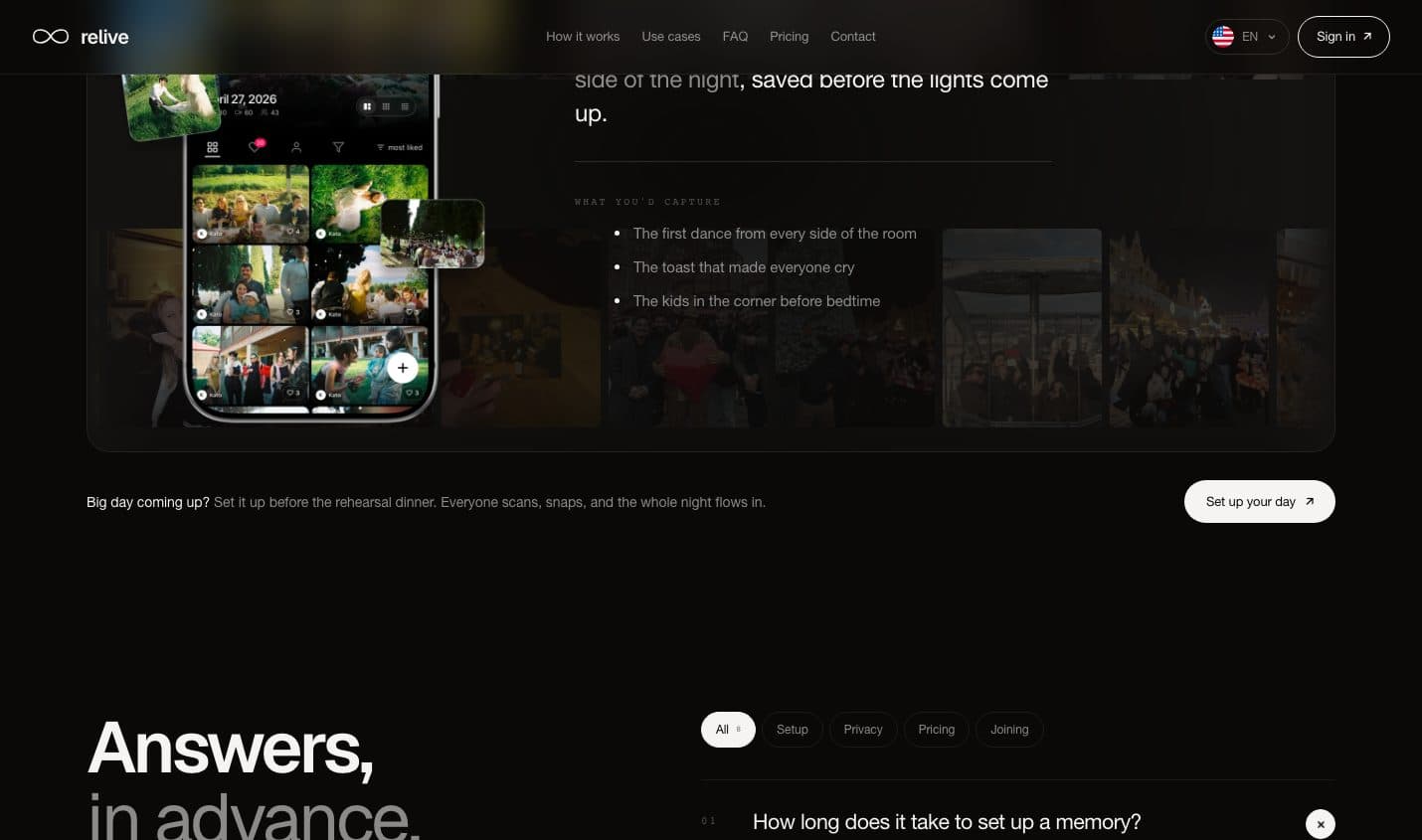 Relive — screen 3