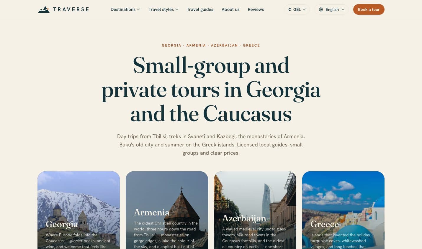 Traverse — Tour operator site for Georgia and the Caucasus