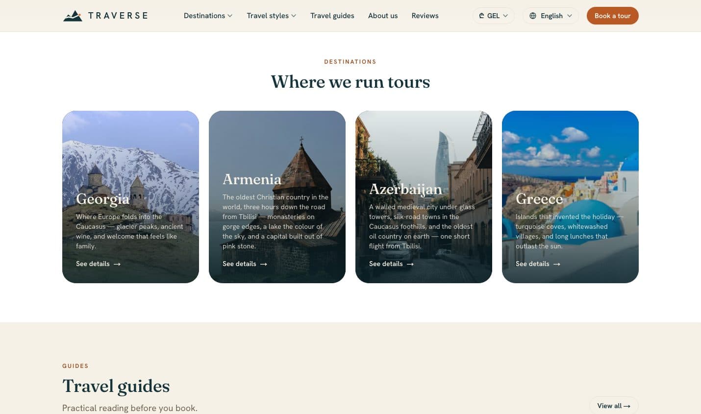 Traverse — screen 2